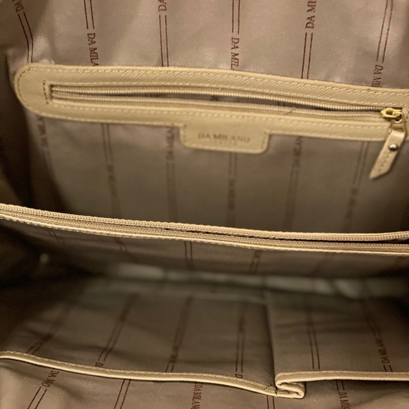 Da Milano Pure leather Golden handbag - Picture 5 of 6
